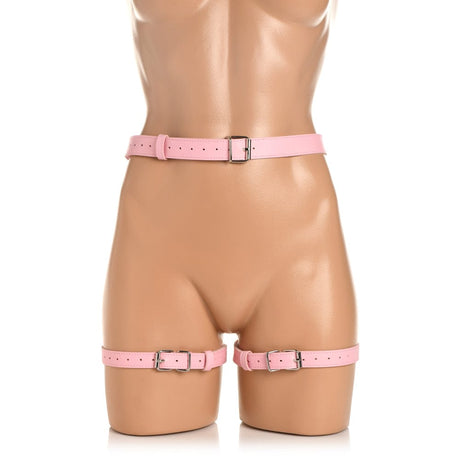 Strict Bondage Harness With Bows XL/2XL - Pink