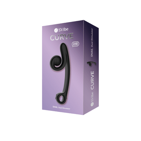 SVibe Snail CURVE Black Dual-Stimulation Rabbit Vibrator