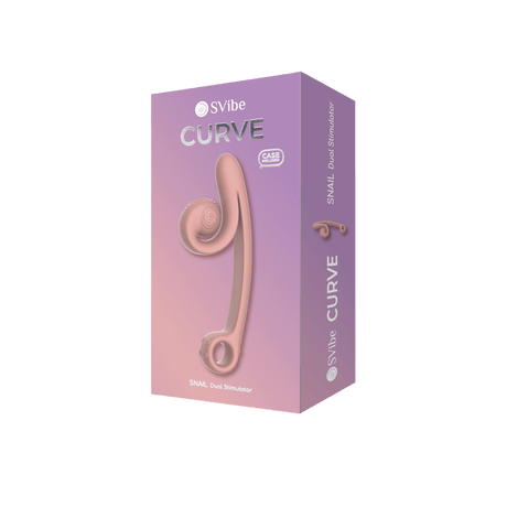 SVibe Snail CURVE Peach Dual-Stimulation Rabbit Vibrator