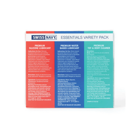 Swiss Navy Essentials Variety Pack 3x1oz