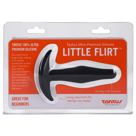 Tantus Silicone Little Flirt Butt Plug Black