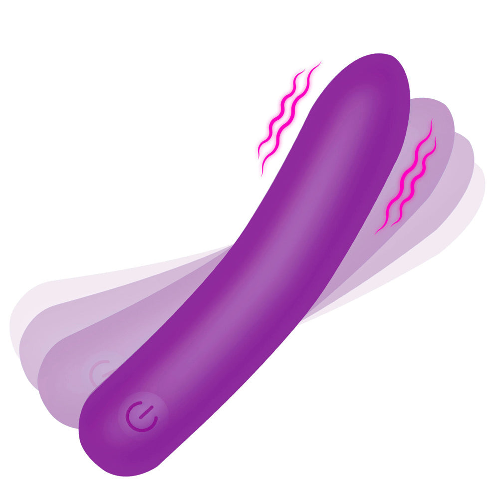 Tapered Flexible Silicone Bullet Vibrator - Purple