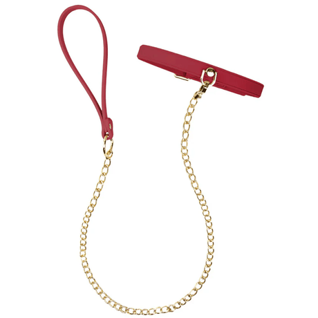 Temptasia Ardor - Silicone Collar & Leash - Red