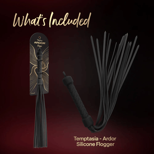 Temptasia Ardor - Silicone Flogger - Black