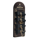Temptasia Ardor - Silicone Wrist & Ankle Restraints - Black with Bow