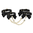 Temptasia Ardor - Silicone Wrist & Ankle Restraints - Black with Bow