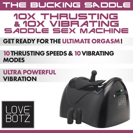 The Bucking Saddle 10X Thrusting & 10X Vibrating Saddle Sex Machine