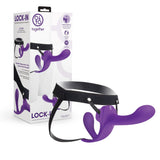 Together Lock-In Vibrating Strap-On & Harness Set