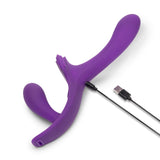 Together Lock-In Vibrating Strap-On & Harness Set