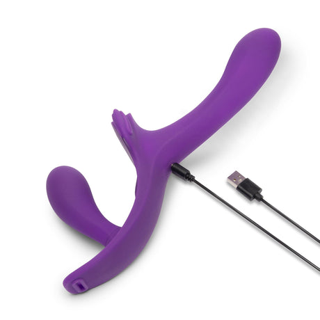 Together Lock-In Vibrating Strap-On & Harness Set