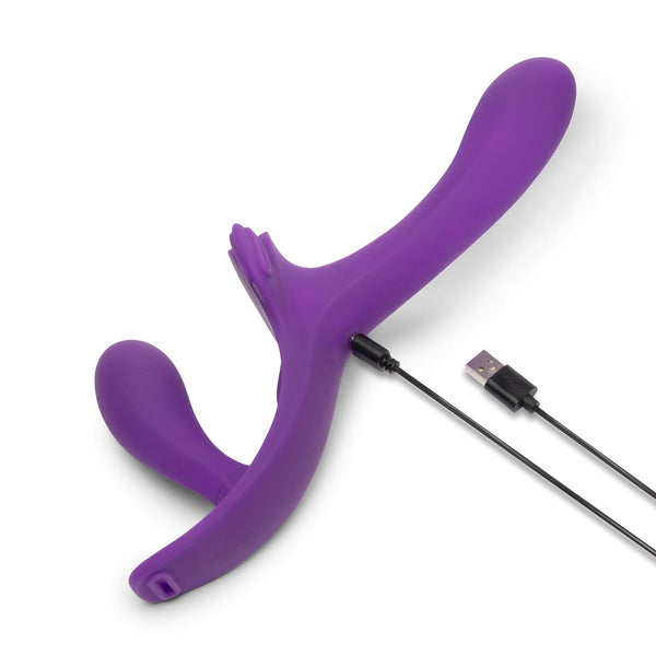 Together Lock-In Vibrating Strap-On & Harness Set