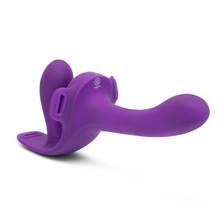 Together Lock-In Vibrating Strap-On & Harness Set