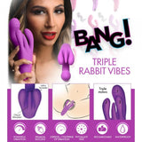 Triple Rabbit Vibrator - Purple  *