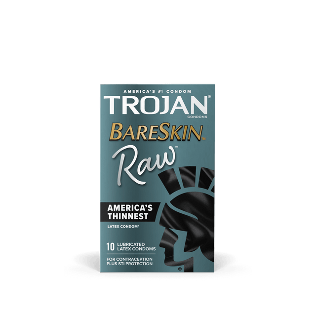 Trojan Bareskin Raw Condoms - 10/Pack