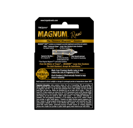 Trojan Magnum Raw Condoms - 3pk