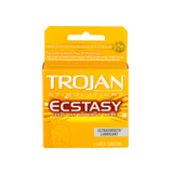 Trojan Ultra Ribbed Ecstacy Condoms 3 pk