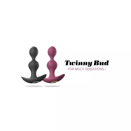 Twinny Bud Vibrating Anal Plug - Plum Star