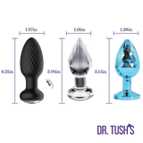 Venture Collection (Medium) - Deluxe Anal Plug Set – Vibrating Silicone, Glass & Metal