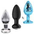 Venture Collection (Small) - Deluxe Anal Plug Set – Vibrating Silicone, Glass & Metal