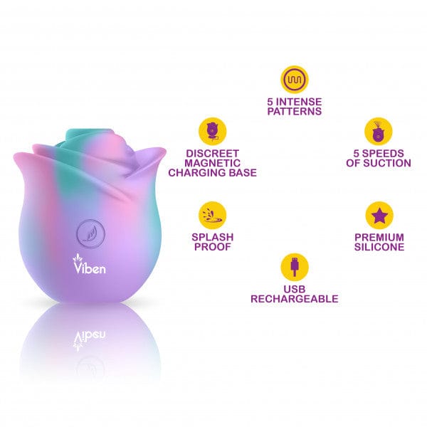 Viben Zen Rose Clitoral Suction Stimulator - Unicorn