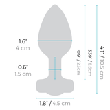 VIBRATING JEWEL PLUG | M/L | BLACK
