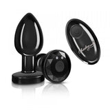 Vibrating Metal Anal Plug - Gunmetal - Medium