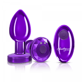 Vibrating Metal Plug - Purple - Medium