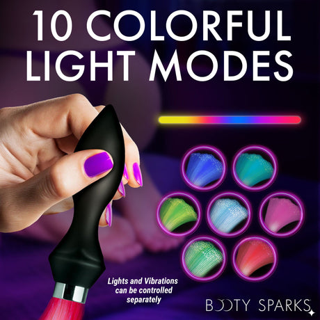 Vibrating Silicone Optical Fiber Butt Plug