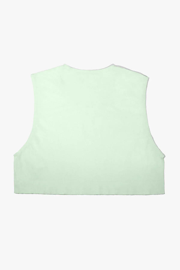 Virtue Unisex Medium Sheer Mini Crop Top - Mint