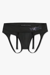Virtue Men's Small JockVStrap Sheer Briefs - Black
