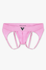 Virtue Men's Small JockVStrap Sheer Briefs - Taffy