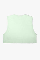 Virtue Unisex Small Sheer Mini Crop Top - Mint
