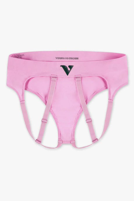 Virtue Women's Large JockVStrap Sheer Briefs - Taffy