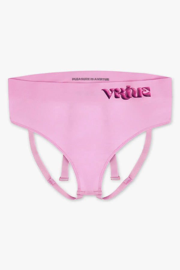 Virtue Women's Medium JockVStrap Sheer Briefs - Taffy