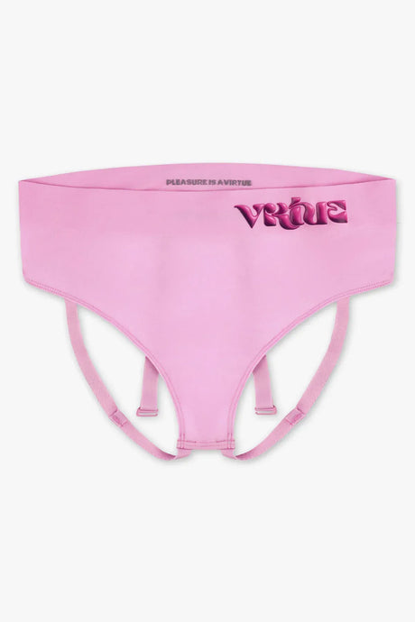 Virtue Women's Small JockVStrap Sheer Briefs - Taffy