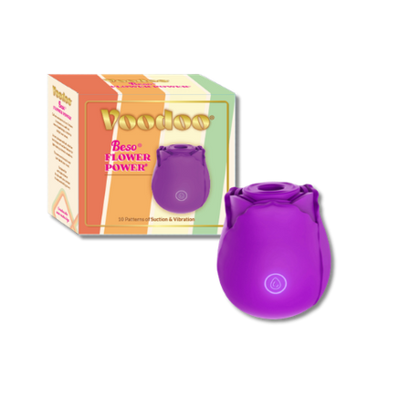 Voodoo Flower Power Rose Vibrator - Purple