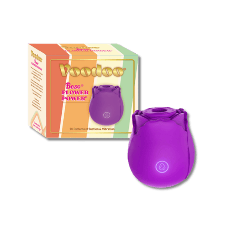 Voodoo Flower Power Rose Vibrator - Purple