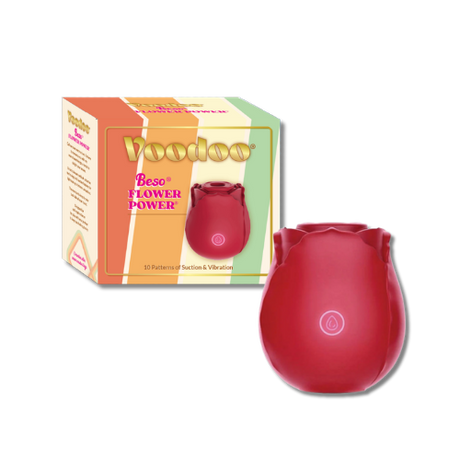 Voodoo Flower Power Rose Vibrator - Red