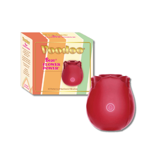 Voodoo Flower Power Rose Vibrator - Red