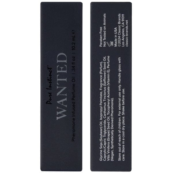 Wanted -10.2ml Pure Instinct Men's Collection Pheromone Perfume Oil