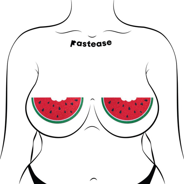 Watermelon Slice with a Bite Breast Pasties
