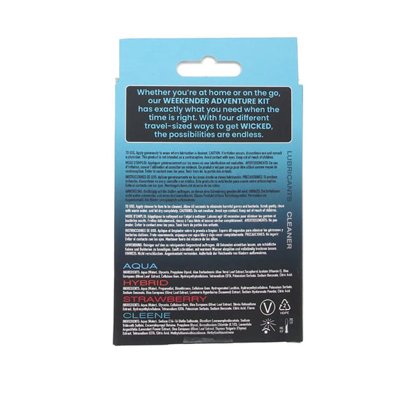 Weekender Adventure Kit 30mL (Pack of 4) - Travel-size Lubricant + Toy Cleaner