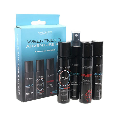 Weekender Adventure Kit 30mL (Pack of 4) - Travel-size Lubricant + Toy Cleaner