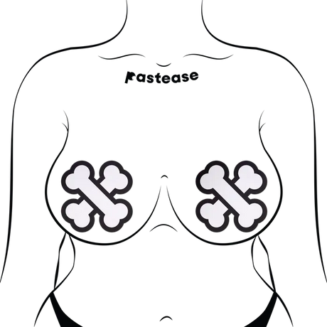 White Crossbone Breast Pasties