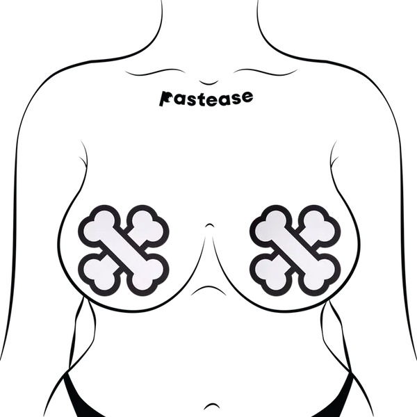White Crossbone Breast Pasties