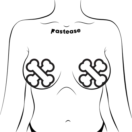 White Crossbone Breast Pasties