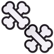 White Crossbone Breast Pasties