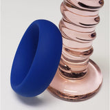 Wide Silicone Donut Cock Ring - Blue 1.5"