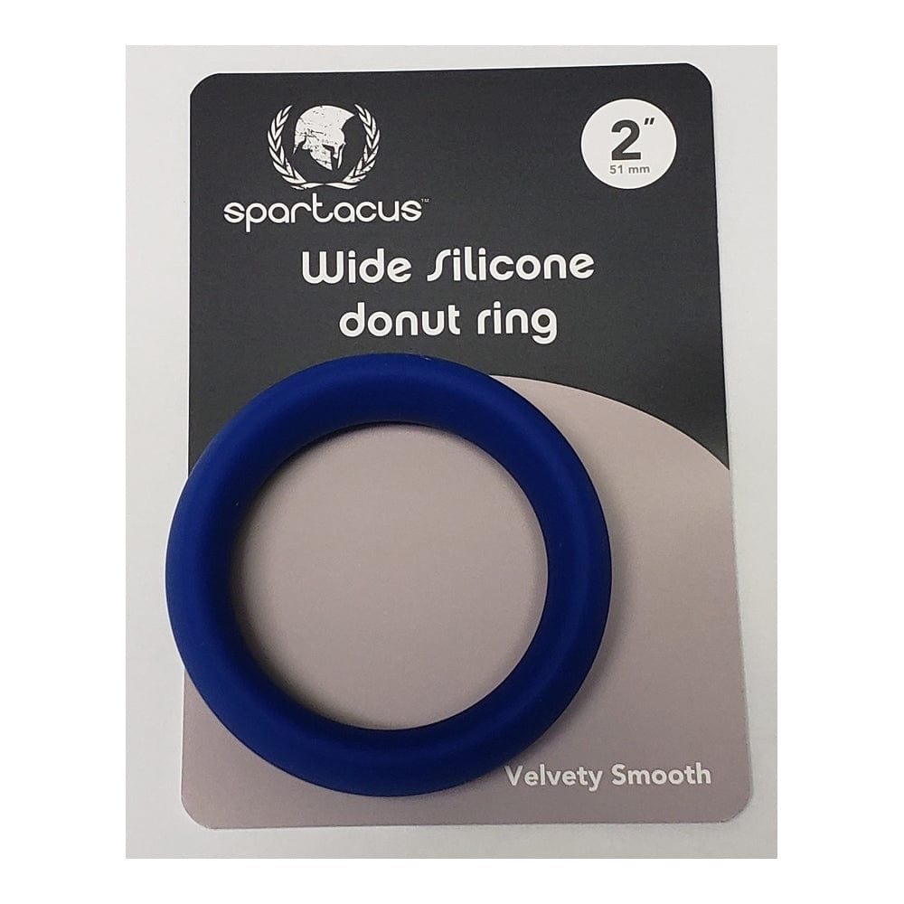 Wide Silicone Donut Ring - Blue 2"