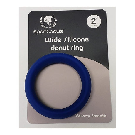 Wide Silicone Donut Ring - Blue 2"